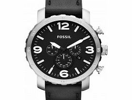 Fossil Mens Nate Chronograph Black Watch