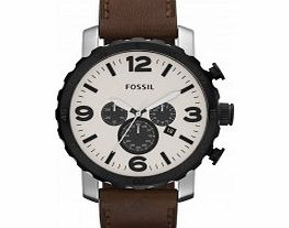 Fossil Mens Nate Chronograph Brown Watch