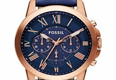 Fossil Mens Quartz Watch FS4835 with Leather Strap