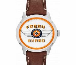 Fossil Mens Townsman Brown Leather Strap Watch