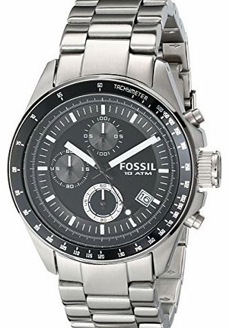 Fossil Mens Watch Decker CH2600 with Black Multi Dial and Stainless Steel Bracelet