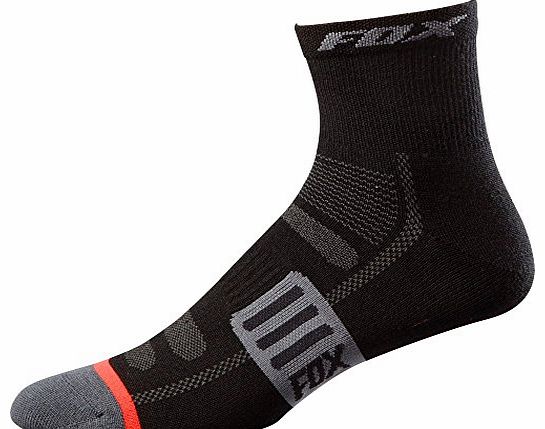Fox Merino Wool 4in Sock - Black, L/XL