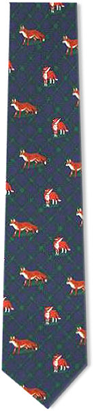 Fox Tartan Tie (Navy)