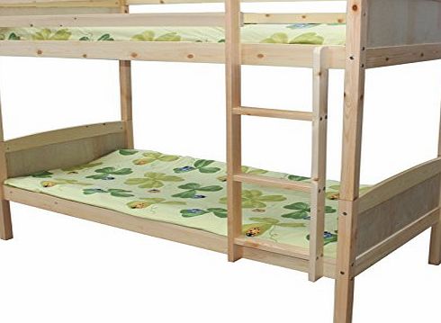 FoxHunter 3FT Bunk Bed Wooden Frame Children Sleeper No Mattress Single Natural Pine Furniture New