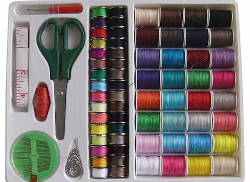 100-in-1 Essential Sewing Tools Kit Needlework Box Set for Domestic Sewing Machine