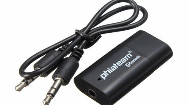 Foxnovo Phiateam PT-810 Mini USB Bluetooth Music Audio Stereo Receiver for Car AUX-IN Home Speaker Headphone (Black)