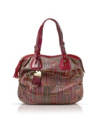 Francesco Biasia Alicia - Canvas and Stamped Leather Tote Bag