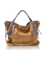 Francesco Biasia All in 1 - Two-tone Leather Satchel Bag