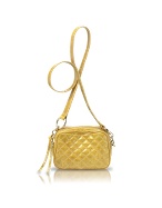 Betty - Quilted Calf Leather Clutch w/Shoulder