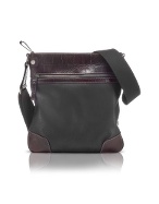 Daytona - Fabric and Croco Stamped Leather Shoulder Bag
