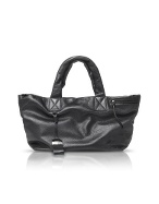 Francesco Biasia Funny Girl - Black Calf Leather Large Tote Bag