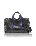 Groove - Black Lizard Stamped Leather Duffle Bag