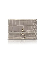 Sylvie - Taupe Croco Stamped Leather French