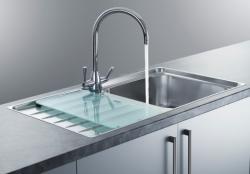 Franke LSX611DPLHD Laser Sink with Left Hand Drainer and Eiger Tap