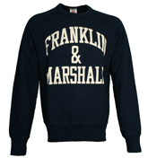 Franklin and Marshall Navy Sweatshirt with Cream