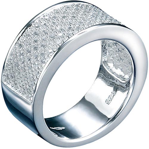Fred Bennett Pave Set Cubic Zirconia Ring In Sterling Silver By Fred Bennett