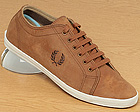 Fred Perry Antique Leather Skinny Plimsoll