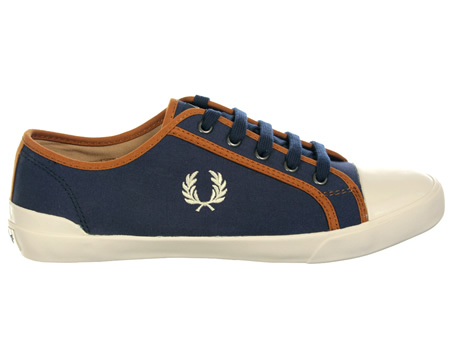 Fred Perry Beresford Navy Canvas Trainers