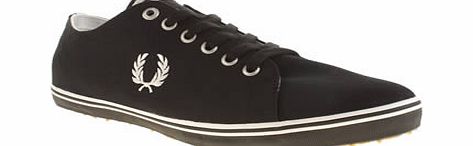 Fred Perry Black Kingston Twill Trainers