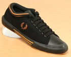 Fred Perry Black Tipped Cuff  Canvas Trainers