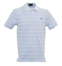 Blue Oxford Fine Stripe Polo Shirt