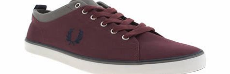 Fred Perry Burgundy Hallam Trainers
