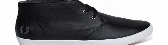 Fred Perry Byron Mid Black Leather Chukka Boots