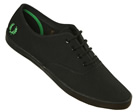 Fred Perry Coxson Black/Green Canvas Trainers
