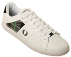 Crossfire White/Black Leather Trainers