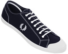 Fred Perry Duke Navy/White Canvas Trainers