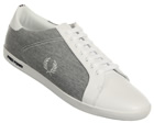 Fred Perry Earl Grey/White Material Trainers