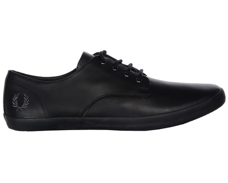 Fred Perry Foxx Black Leather Trainers