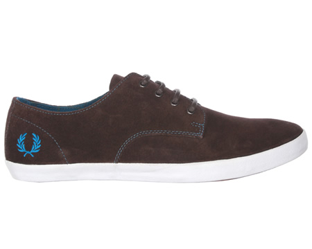 Fred Perry Foxx Dark Chocolate Suede Trainers