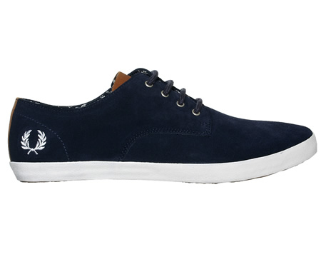 Fred Perry Foxx Suede Carbon Blue Trainer