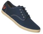 Fred Perry Foxx Twill Navy Canvas Trainers