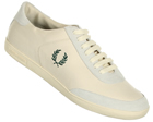 Fred Perry Hank Ecru Canvas Trainers