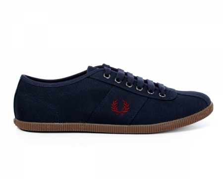 Fred Perry Hayes Navy Canvas Trainers