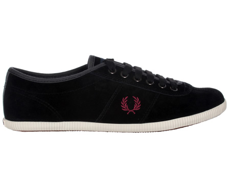 Fred Perry Hayes Unlined Black Suede Trainers