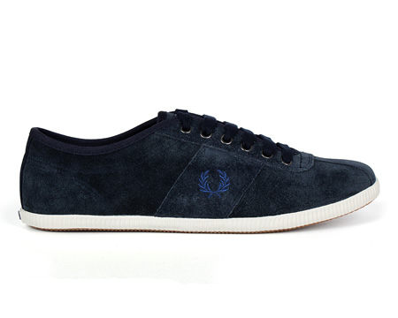 Fred Perry Hayes Unlined Navy Suede Trainers