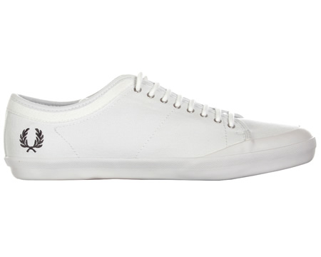 Hellier White Canvas Trainers