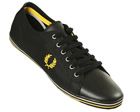Fred Perry Kingston Black/Yellow Mesh Trainers