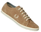 Fred Perry Kingston Brown/White Suede Trainers