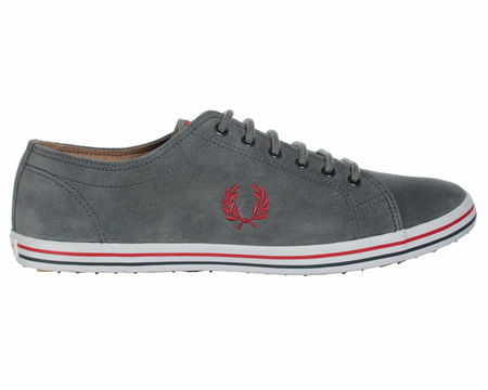 Fred Perry Kingston Mid Grey Suede Trainers