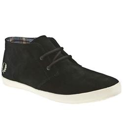 Fred Perry Male Byron Mid Suede Suede Upper Fashion Trainers in Black