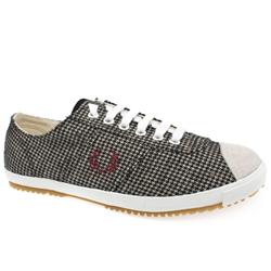 Fred Perry Male Houndstooth Fabric Upper Fashion Trainers in Grey