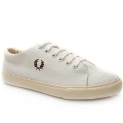 Fred Perry Male Lace T Toe Plimsoll Fabric Upper Fashion Trainers in White