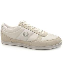 Fred Perry Male Low Cupsole Suede Upper Fashion Trainers in White