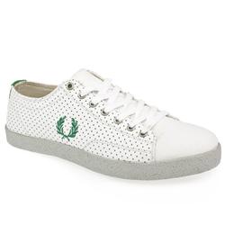 Fred Perry Male Perf Crepe Plimsoll Leather Upper Fashion Trainers in White
