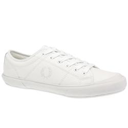 Fred Perry Male Vintage Tennis Lea Leather Upper Fashion Trainers in White