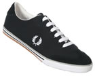 Fred Perry Newington Black/White Canvas Trainers